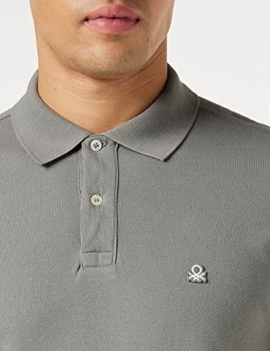 United Colors of Benetton Maglia Polo M/M 3089J3179 Camisa, Brushed Nickel 27d, XXL para Hombre