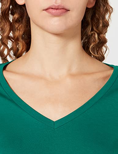 United Colors of Benetton T-Shirt M/L 3GA2E4245 Camiseta, Verde Bottiglia 30g, XS para Mujer