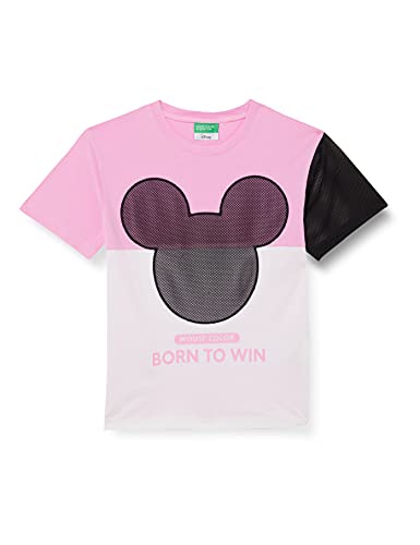 United Colors of Benetton (Z6ERJ T-Shirt 3096C1540 Camiseta, Lilac Chiffon 3c8, XL para Niñas