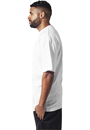 Urban Classics Camiseta básica de Manga Corta de Hombre, Cuello Redondo Normal, de algodón Grueso, Largo Oversize, Color: Blanco, Talla: 3XL