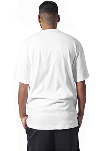 Urban Classics Camiseta básica de Manga Corta de Hombre, Cuello Redondo Normal, de algodón Grueso, Largo Oversize, Color: Blanco, Talla: 3XL