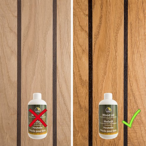 Uulki Aceite Natural para tabla de cortar (250 ml) Cuidado de la madera Vegetal/Vegano para Tablas Carnicero y placas, Utensilios de cocina – Alternativa ecológica para aceite mineral