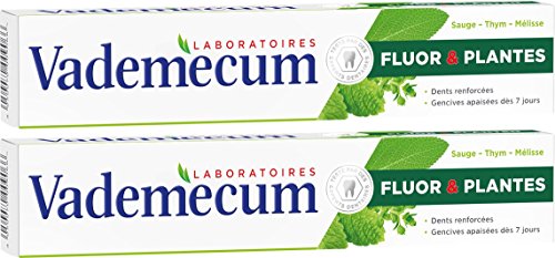 Vademécum - Pasta de dientes - Fluor y plantas - 75 ml - Lote de 2