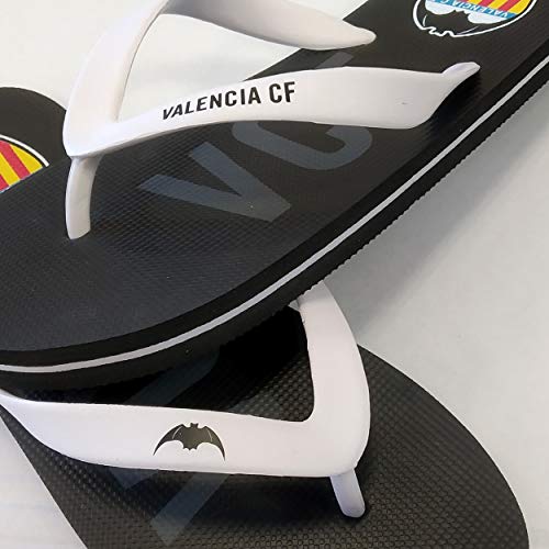 Valencia CF Chancla Negra, Unisex Adulto, 37-38