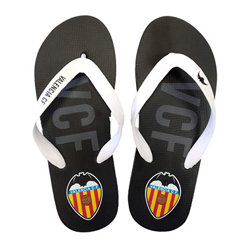 Valencia CF Chancla Negra, Unisex Adulto, 37-38