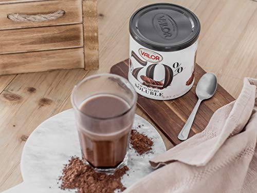 Valor - Bolsa Cacao puro soluble 70%. chocolate Valor sin Gluten. Gran calidad e intenso Sabor y Aroma. Apto para Celiacos - 300 Gramos