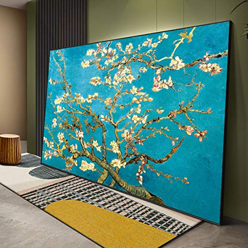 Van Gogh, flor de almendro, famosa pintura al óleo, reproducción de impresión en lienzo, flor impresionista, cuadro de arte de pared, decoración del hogar, 80x120cm (32x47in) sin marco
