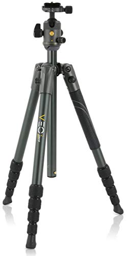 Vanguard VEO 2 235AB - Trípode de viaje aluminio (rótula de bola, 145 cm, 6 kg), color negro