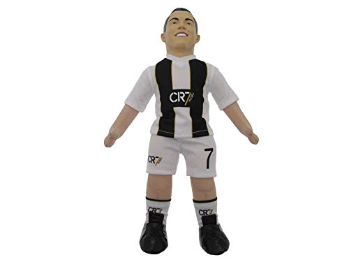 Vari Cristiano Ronaldo CR7 Camiseta Blanca Negra Figura MUÑECO Felpa Oficial 43cm Original Ballon d'Or MUSEU