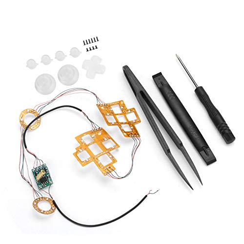 Varillas Luminosas de D-Pad Botones faciales (DTF) Kit LED Pulgares de D-Pad Luminosos Kit de Botones para Accesorios del Controlador PS4 Control táctil