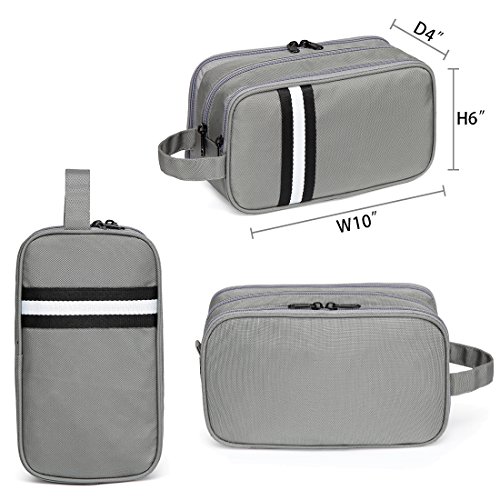 VASCHY Neceser Hombre,Bolso Mano Hombre Bolsa de Aseo Mujer Neceseres para Maquillaje Bolsa de Cosméticos Impermeable Bolsa de Lavado con Múltiples Bolsillos Gris