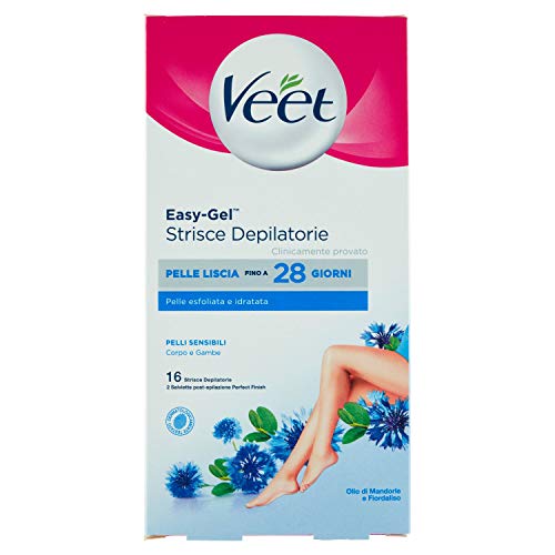 Veet - Wax strips body hair remover sensitive musicskins 16 strips