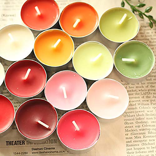 Velas de Té Aromáticas , 20/50/100 Unidades ， Multicolor ，5 Horas Duración.