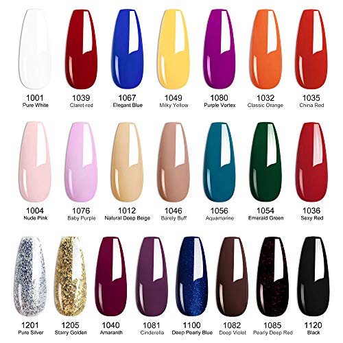 VENALISA Gel Nail Polish, 12ml Elegant Blue Color Soak Off UV LED Nail Gel Polish Nail Art Starter Manicure Salon DIY at Home, 0.43 OZ