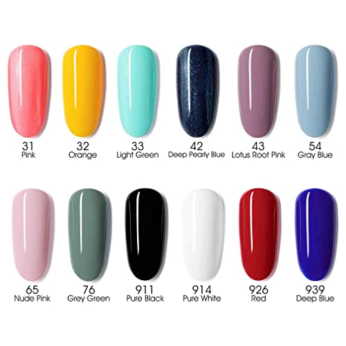 VENALISA Gel Nail Polish - Deep Blue Color Soak Off UV LED Nail Gel Polish Nail Art Starter Manicure Salon DIY at Home