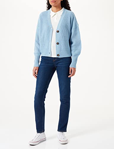 Vero Moda VMLEA LS V-Neck Cuff Cardigan Noos Jersey, Blue Bell, L para Mujer