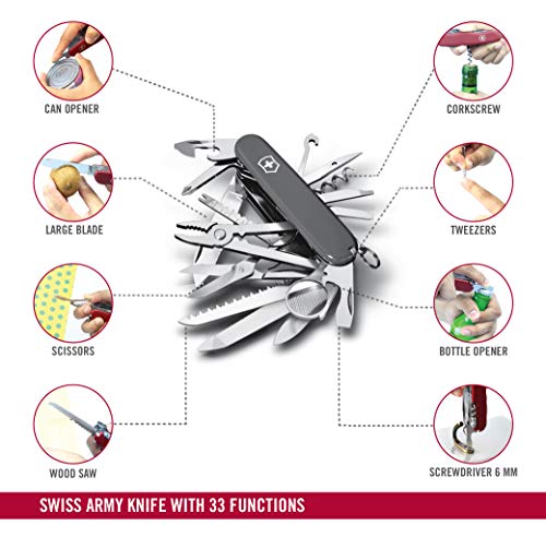 Victorinox Navaja de Oficial Swisschamp, Negra