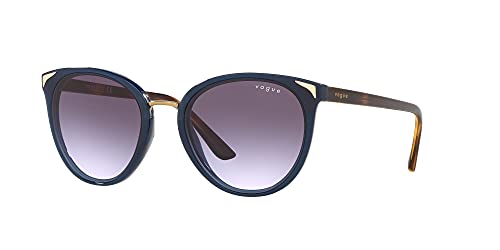 Vogue Eyewear Gafas de sol de mariposa Vo5230s para mujer, Opal Blue/Violet Gradient Dark Grey,