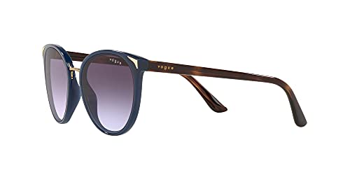 Vogue Eyewear Gafas de sol de mariposa Vo5230s para mujer, Opal Blue/Violet Gradient Dark Grey,