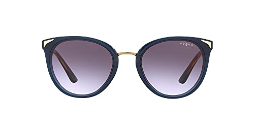 Vogue Eyewear Gafas de sol de mariposa Vo5230s para mujer, Opal Blue/Violet Gradient Dark Grey,