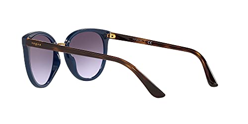 Vogue Eyewear Gafas de sol de mariposa Vo5230s para mujer, Opal Blue/Violet Gradient Dark Grey,