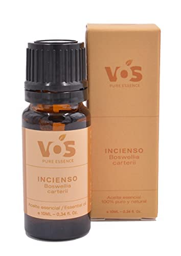 VOS Pure Essence - Aceite esencial de Incienso - Boswellia carterii - Relajación, cicatrizante y alivio de dolor - 10 ml