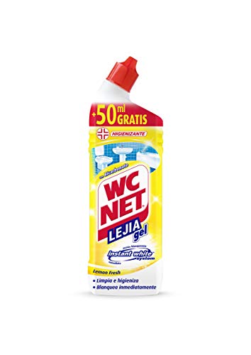 WC Net - Lejía Gel Lemon Fresh, Limpia, Higieniza Y Blanquea Inmediatamente, Estandar, 800 Mililitro