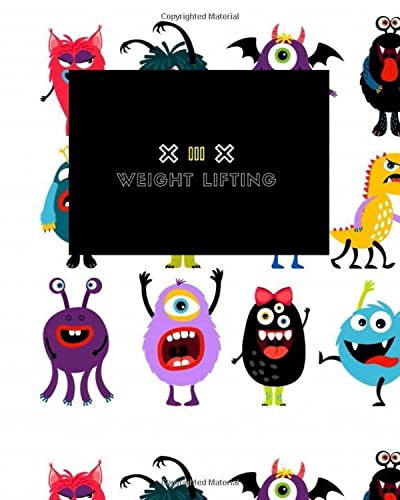 Weight Lifting: Blank Body Measurment Tracker, Funny Body Measurment Tracker, body tracker, Measurment Tracker, Writing ... for Body Measurment ... monsters, colorful mosters, monters emotions