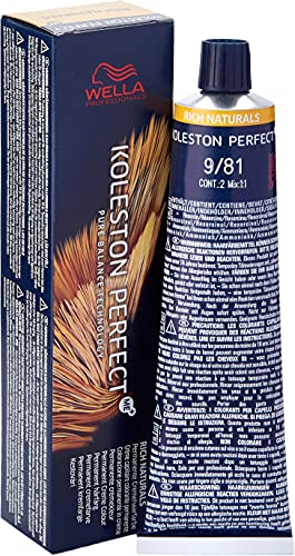 Wella Professionals Koleston Perfect Me + Rich Naturals 9/81 Rubio claro perla ceniza - 60 ml