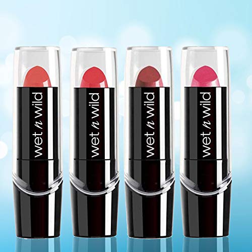 Wet n Wild - Silk Finish Lipstick - Barra de Labios con Color Intenso, Cremoso y Suave - con Aloe Vera, Aceite de Macadamia y Vitaminas A y E - Pink Ice - 1 Unidad