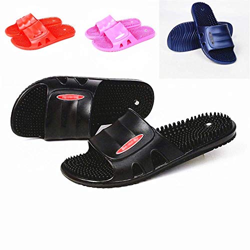 WFFF Zapatillas de Masaje para Amantes Terapia magnética Masculina Punto de acupuntura Terapia de pies Baño Femenino para el hogar Antideslizante en Zapatillas de Verano