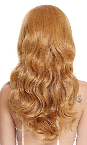 WIG ME UP - TML0511-2744 Peluca mujer largo ondulado flequillo rubio cobre