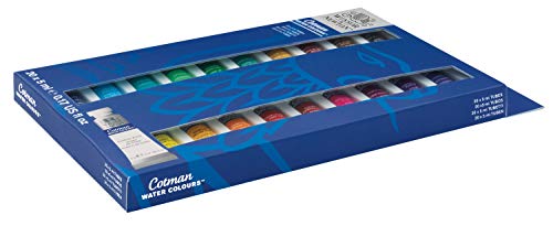 Winsor & Newton acuarela Cotman - Set de iniciación a la acuarela, 20 colores de 5 ml