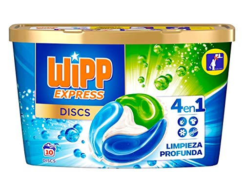 Wipp Express DISCS Detergente en Cápsulas 4 en 1 - 10 Dosis