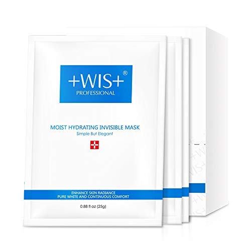 WIS Mascarilla facial hidratante en hoja 24 paquetes, profundamente hidratante con ácido hialurónico, hamamelis para controlar la grasa y encoger los poros, antienvejecimiento para hombres y mujeres