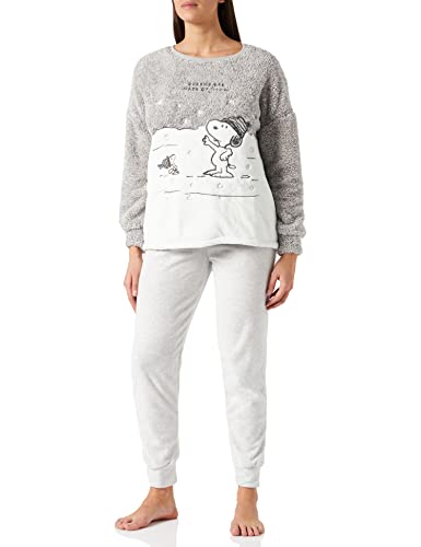 Women' Secret Juego de pijama ST PE FILOMENA PJ LONG SLEEVES LONG PANT PYJAMA 3132050 Gris Oscuro ,XL para Mujer