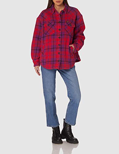 Wrangler Western Shirt Jacket Camisa, Ultravioleta, S para Mujer