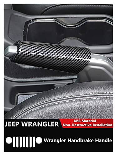 WUYIN QHCP Cubiertas Decorativas de Freno de Mano de Coche Manos de Freno de Mano. Mangas Abdominales Ajuste para Jeep Wrangler JL 2018 2019 2020 Accesorios de Interior Palancas de Freno de Mano