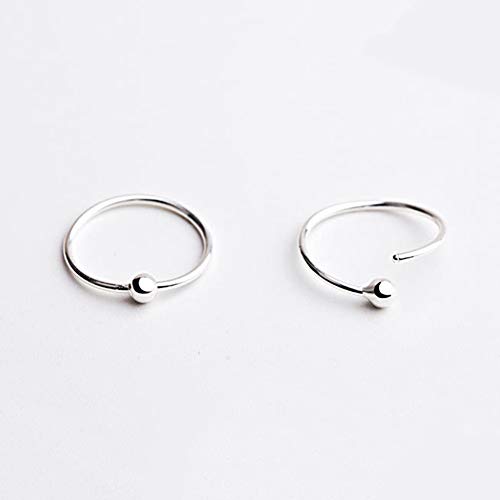 XdiseD9Xsmao Sliver Plated Round Ring Earrings Cartilage Hoop Jewelry Gift Valentine Day Gift Club Bar Dating Party Decor Xmas Gifts- 6mm