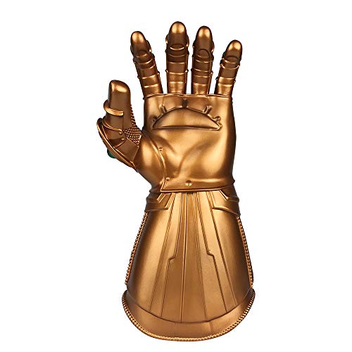 yacn Guante de guantelete infinito Thanos para adulto con guante de luz LED Avengers 4 Movie Toy (niño)