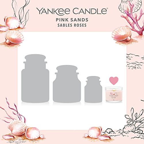 Yankee Candle Juego de velas perfumadas para regalo, Velas votivas rellenas de arena rosada, Mezcla de cera de soja, 3 unidades (1686361E)