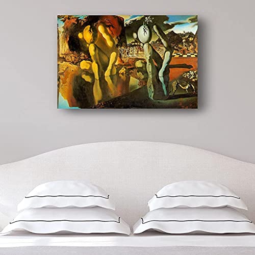 YCHND Lienzos Decorativos Salvador Dali La Metamorfosis de Narciso Póster Rectángulo Lienzo Decoraciones de Pared Imprimir Cuadros de Arte 60x90cm x1 Sin Marco