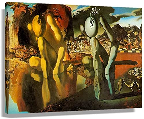 YCHND Lienzos Decorativos Salvador Dali La Metamorfosis de Narciso Póster Rectángulo Lienzo Decoraciones de Pared Imprimir Cuadros de Arte 60x90cm x1 Sin Marco