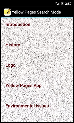 Yellow pages Searchmode