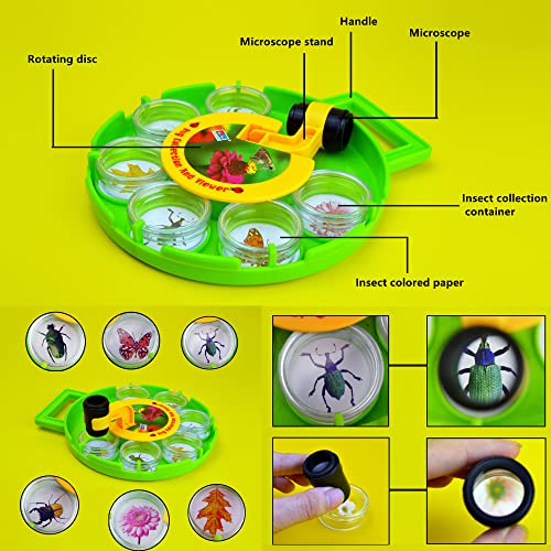 Yetech 22 pcs Kit de Exploración para Niños,Kit de Binoculares para Niños con Linterna,2in1 Multifunctional whisstle,Juguetes niños 3-12 de Aventura al Aire Libre Juguetes educativos