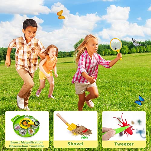 Yetech 22 pcs Kit de Exploración para Niños,Kit de Binoculares para Niños con Linterna,2in1 Multifunctional whisstle,Juguetes niños 3-12 de Aventura al Aire Libre Juguetes educativos