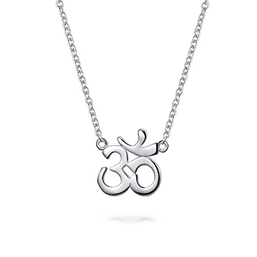 Yoga Símbolo Sánscrito Hamsa Mano De Dios Om Aum Ohm Collar Colgante Para La Mujer Adolescente 925 Plata De Ley 925