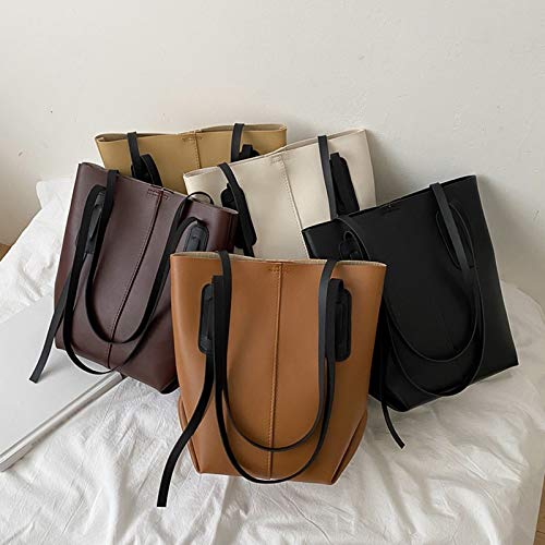 YUZZZKUNHCZ Bolsos para mujer, bolso de hombro para mujer, para compras al aire libre, bolsa de mensajero informal, color sólido (color: E)