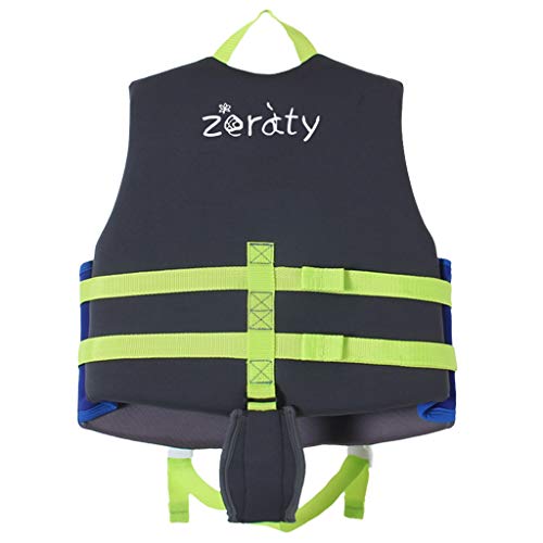 Zeraty Kids Chaleco Ayuda de natación para niños pequeños con Correa de Seguridad Ajustable Edad 1-9 años / 22-50 lbs/Azul