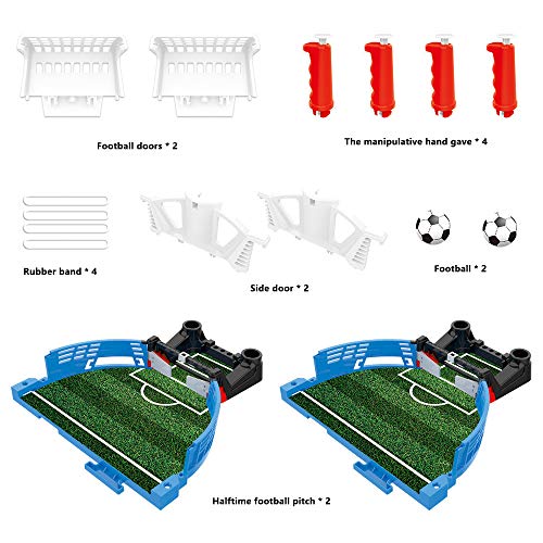 ZQO Mini Table Top Soccer Shoot Game Indoor Desktop Interactive Football Board Toys con Dos Bolas para Fiesta Familiar, Regalo para Niños